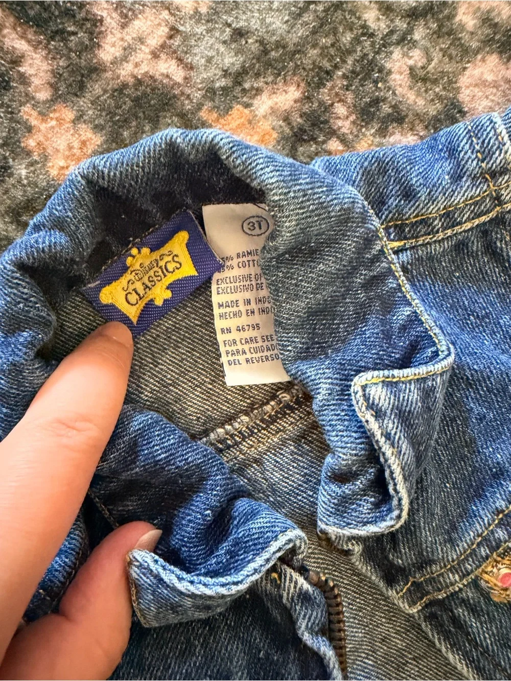 Y2K vintage Disney Girls' Blue Denim Vest, Boot Cut Jeans with Floral Embroidery